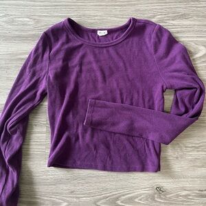 Garage Purple Ribbed Longsleeve